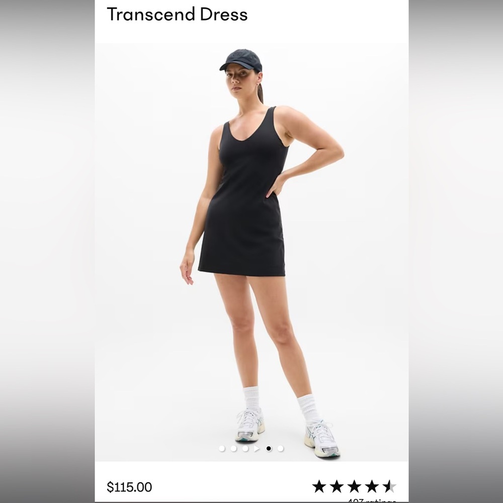 Athleta Black Transcend Athletic Dress